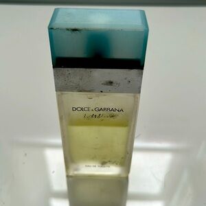 1.6 fluid oz bottle 60% full. Dolce Gabbana Light Blue eau de toilette